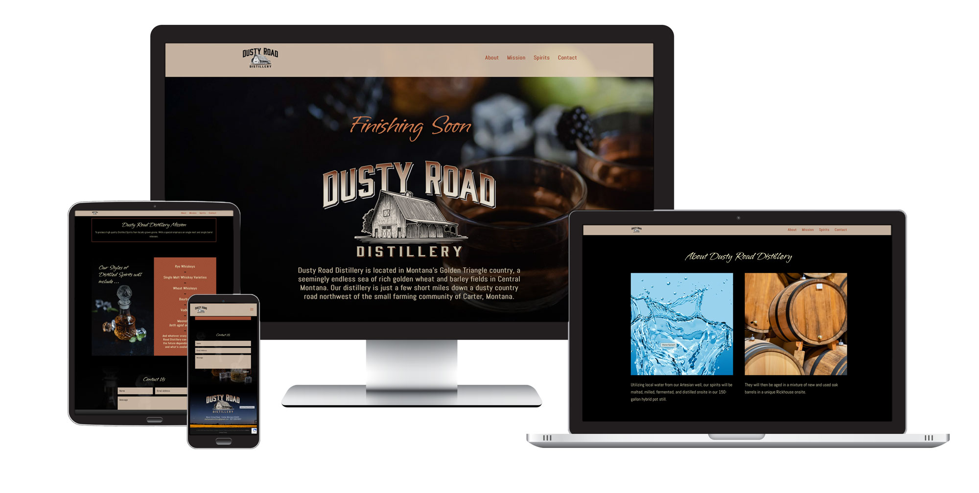 Walker Design Group - Website - Dusty Road Distillery